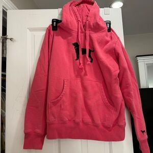 The Black Dog pink hoodie sweatshirt